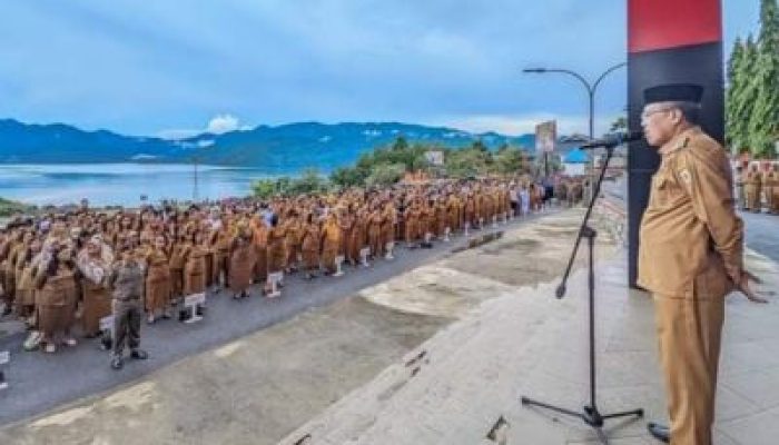 Wabup Morut Pimpin Apel Perdana Pasca Libur Hari Raya Idul Fitri 1445 H