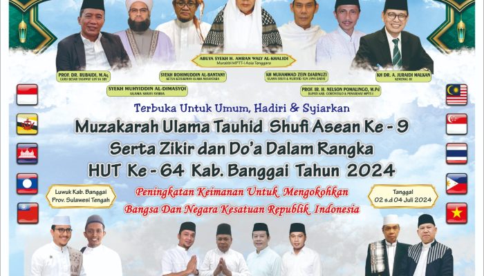 MPTT Banggai Bakal Gelar Muzakarah Ulama Tauhid Shufi ASEAN Ke-9 di Kota Luwuk