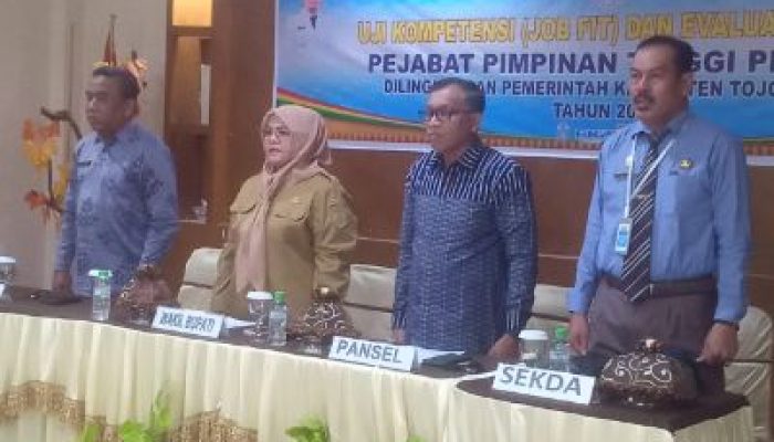 21 Orang Pejabat Tinggi Pratama di Touna Ikut Uji Kompetensi, Wakil Bupati : Evaluasi Kinerja Tidak Sekedar Penuhi Syarat Mutasi