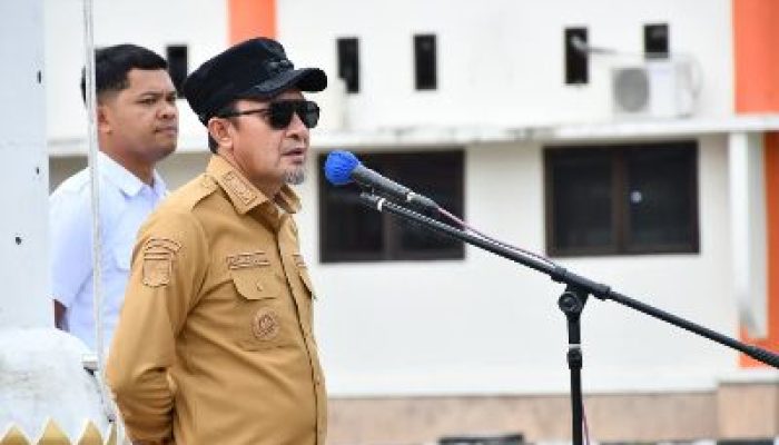 Bupati Ilham Lawidu Pimpin Apel Bersama Pasca Libur Lebaran Idul Adha 1446 Hijriah