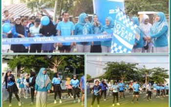 Ketua TP PKK Touna Ny. Hajar Lawidu, Angkat Bendera Start Pocari Sweat Virtual Mini Run 2025