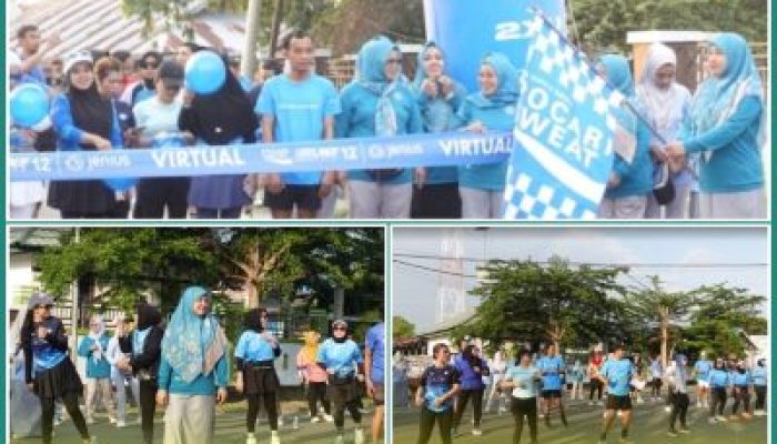 Ketua TP PKK Touna Ny. Hajar Lawidu, Angkat Bendera Start Pocari Sweat Virtual Mini Run 2025