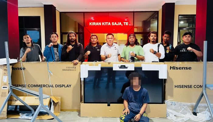 Polres Banggai Amankan Pelaku Pencurian 4 Unit TV Bantuan Direktorat Sekolah*