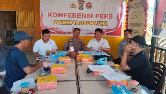 Polres Touna Rilis Tiga Kasus, Tindak Pidana Pembakaran Rumah, Pencurian Dan Narkoba