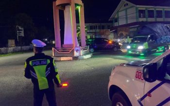 Upaya Jaga Keamanan, Satlantas Polres Touna Laksanakan Patroli Di Sejumlah Titik Di Kota Ampana, Arus Lalin Terpantau Aman dan Lancar